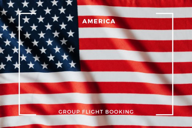 group flight booking to America